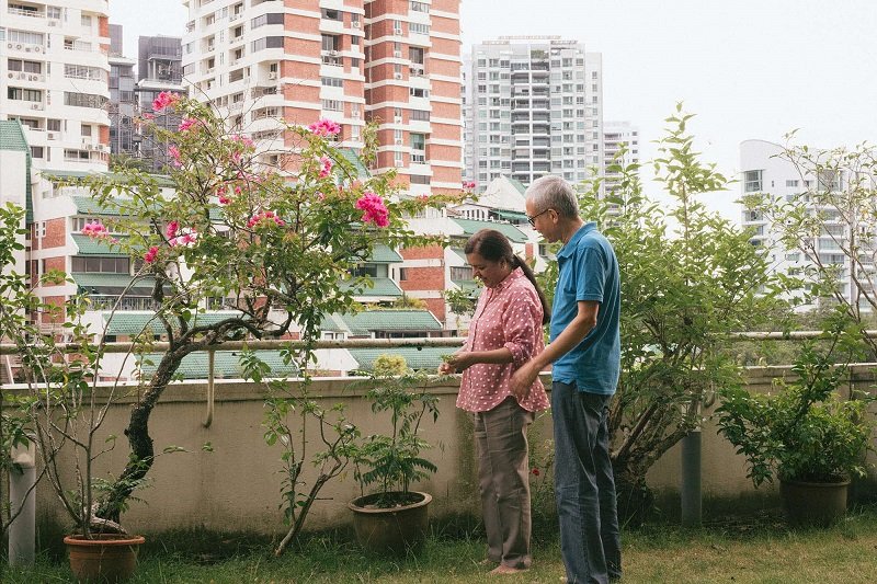 Photo of Pandan Valley condominium balcony as featured in "UNIT" book