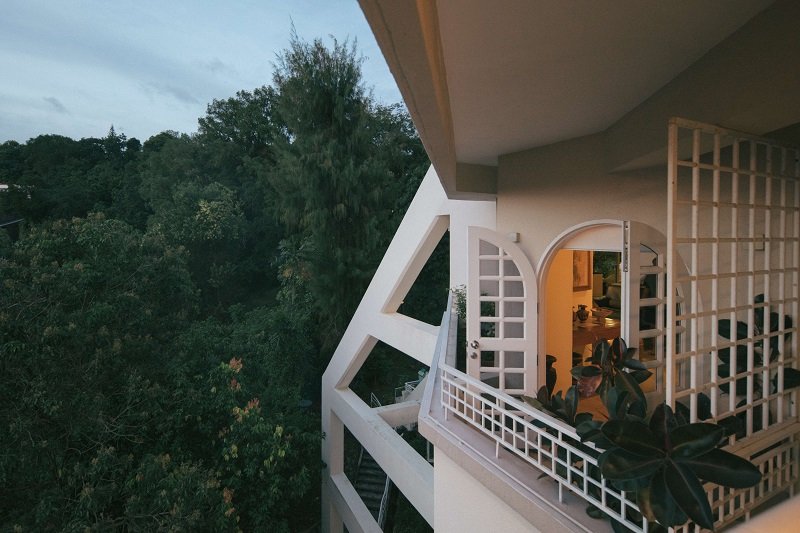 Balcony of Pepys condominium as featured in "UNIT" book