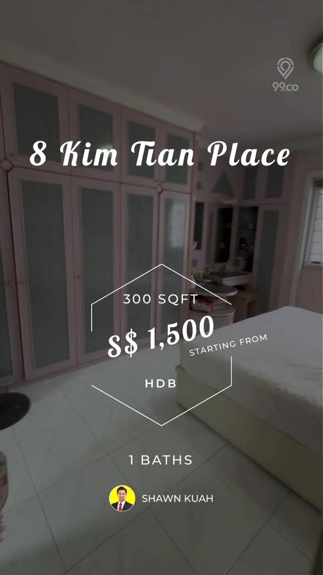 Exclusive room for rent at 8 Kim Tian Place
- HDB room
- Suitable for female tenants only
- 1 or 2 pax only
- Master bedroom (attached bath)
- Fully furnished
- Well maintained and clean
- Includes wifi, utilities, and cleaning services
- Light cooking allowed
- Windy and Quiet facing
- High floor unblock view
- Stay with elderly landlord family and helper

Discover the perfect blend of comfort and convenience in this well-maintained master bedroom, ideal for a female tenant. Located at 8 Kim Tian Place, this exquisite space is fully furnished and offers a serene living environment. Enjoy the ease of having utilities, wifi, and cleaning services included, allowing you to focus on what truly matters.

Nearby Schools:

- Zhangde Primary School (0.2KM)
- Pcf Sparkletots Preschool @ Tanjong Pagar-Tiong Bahru Blk 130 (Kn) (0.37KM)
- Pcf Sparkletots Preschool @ Henderson-Dawson Blk 124A (Kn) (0.53KM)
- Pcf Sparkletots Preschool @ Radin Mas Blk 18 (Ds) (0.77KM)
- Gan Eng Seng School (0.79KM)
- Pcf Sparkletots Preschool @ Kreta Ayer-Kim Seng Blk 79 (Ds) (0.91KM)
- Chij (Kellock) (0.92KM)
- Radin Mas Primary School (0.95KM)
- Chij St. Theresa’s Convent (0.95KM)

MRT/LRT Stations:

- Tiong Bahru MRT (0.34 KM)
- Havelock MRT (0.93 KM)

For more details or to arrange a viewing, contact SHAWN KUAH at 96717478 today. Secure your spot in this charming abode now!

#roomrental #Singaporeroom #singapore #sgroomrental #roomforrent #sinaporehouse #hdbroomrental