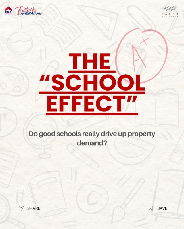 😎 𝗪𝗲 𝗗𝗶𝗱 𝘁𝗵𝗲 𝗛𝗼𝗺𝗲𝘄𝗼𝗿𝗸 — 𝗙𝗮𝗯𝗲𝗿 𝗥𝗲𝘀𝗶𝗱𝗲𝗻𝗰𝗲 𝗶𝘀 𝗧𝗛𝗘 𝗪𝗶𝗻𝗻𝗶𝗻𝗴 𝗗𝗲𝘃𝗲𝗹𝗼𝗽𝗺𝗲𝗻𝘁 🔥

The School Effect

When it comes to property value, schools move markets. 📚

Just look at the facts:
🏫 Amo Residence — 𝟗𝟖% 𝐬𝐨𝐥𝐝 on launch day (within 1km to CHIJ St Nicholas & Ai Tong Primary)
🏫 Hundred Palms EC — 𝐬𝐨𝐥𝐝 𝐨𝐮𝐭 𝐢𝐧 𝟕 𝐡𝐨𝐮𝐫𝐬 (1km to Rosyth Primary)
🏫 Parc Clematis — 𝟕𝟎% 𝐬𝐨𝐥𝐝 on launch weekend (1km to Nan Hua Primary)

It’s clear — 𝙥𝙧𝙤𝙟𝙚𝙘𝙩𝙨 𝙣𝙚𝙖𝙧 𝙩𝙤𝙥 𝙨𝙘𝙝𝙤𝙤𝙡𝙨 𝙙𝙤𝙣’𝙩 𝙟𝙪𝙨𝙩 𝙨𝙚𝙡𝙡 𝙛𝙖𝙨𝙩, 𝙩𝙝𝙚𝙮 𝙨𝙩𝙖𝙮 𝙧𝙚𝙨𝙞𝙡𝙞𝙚𝙣𝙩.

Analysts have shown:
📈 Homes near elite schools can see 10–15% price uplift.
📉 When a school relocates, property prices drop up to 6–7% even before the move.

That’s the “School Effect” — and it’s one of the strongest drivers of long-term property performance.

🏆 Faber Residence isn’t just another launch — it’s the 𝐰𝐢𝐧𝐧𝐢𝐧𝐠 𝐩𝐥𝐚𝐲 in Clementi.

✅ 8 mins to Jurong Town Hall MRT – upcoming JRL line
✅ Within 1km Nan Hua Primary – unmatched family appeal
✅ Attractive entry from $1,995 psf (land bid ~900 psf ppr)

Shawn Kuah
Developer Sales
+65 96718478
👉 wa.me/6596717478

#ERAProjects #OneERA #FaberResidence #MostAffordableClementiNewLaunch